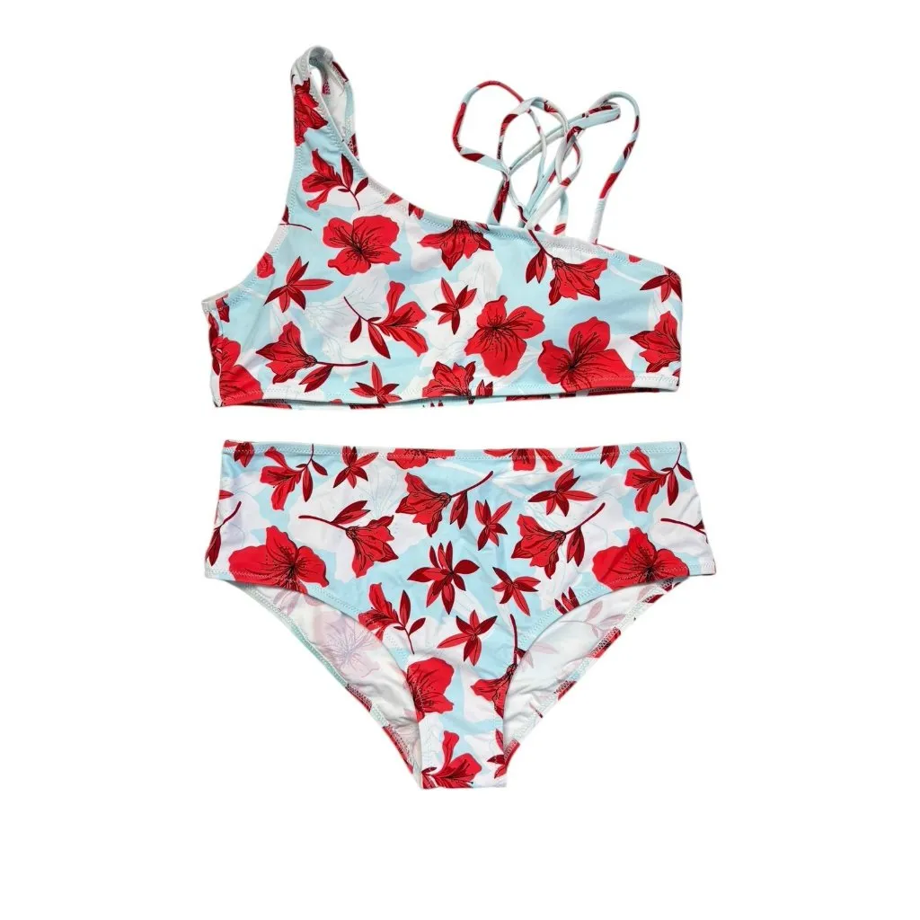 New Cupshe 2 Pc Bikini Swimsuit Womens Plus XXL Tropical Hawaiian Beach Resort - Image 2