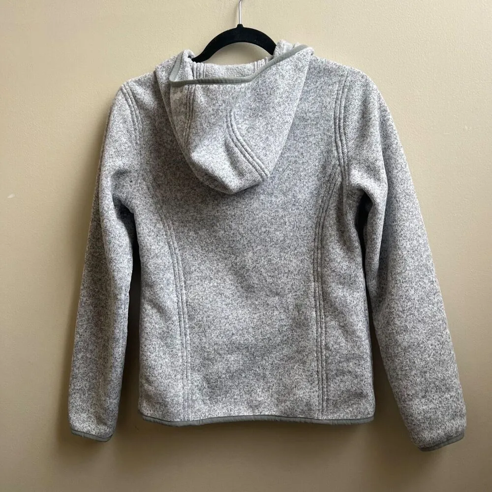 MARMOT Gray Heather Zip Front Fleece Hooded Sweater Jacket Womens S - Image 2