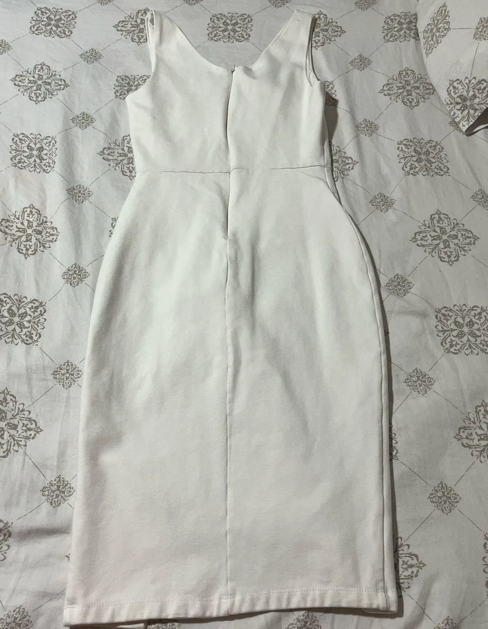 Lulus White Midi Dress With Slit - Image 2