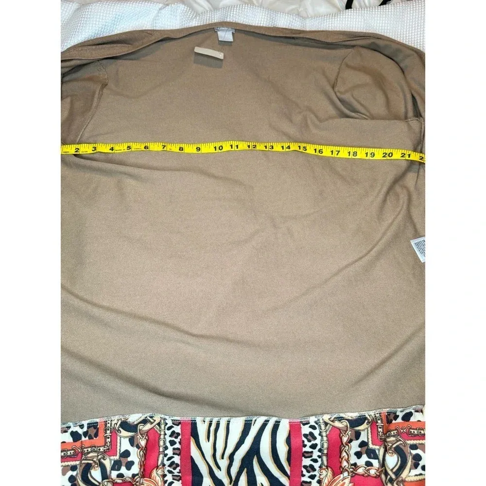 Chicos Scarf Hem Cardigan Lightweight Sweater SIZE 3XL - Image 3