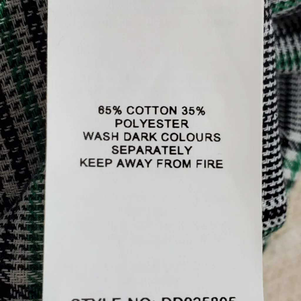 Missguided Women's‎ Oversized Plaid Top Button Down Shirt. Size: 10 - Image 9