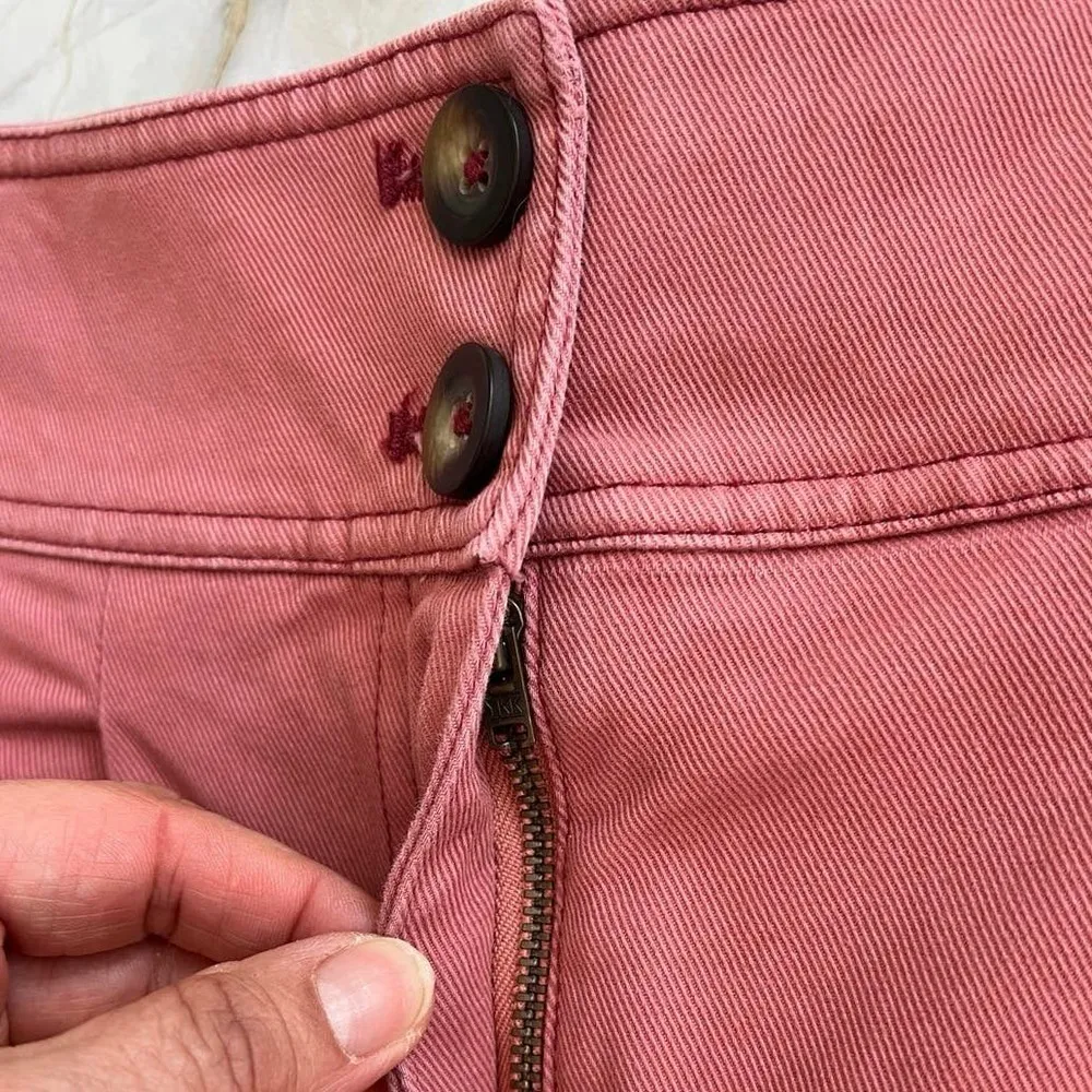 Boden High Rise Women’s Pleat Front Rose Khakis Size 4 Pink - Image 8