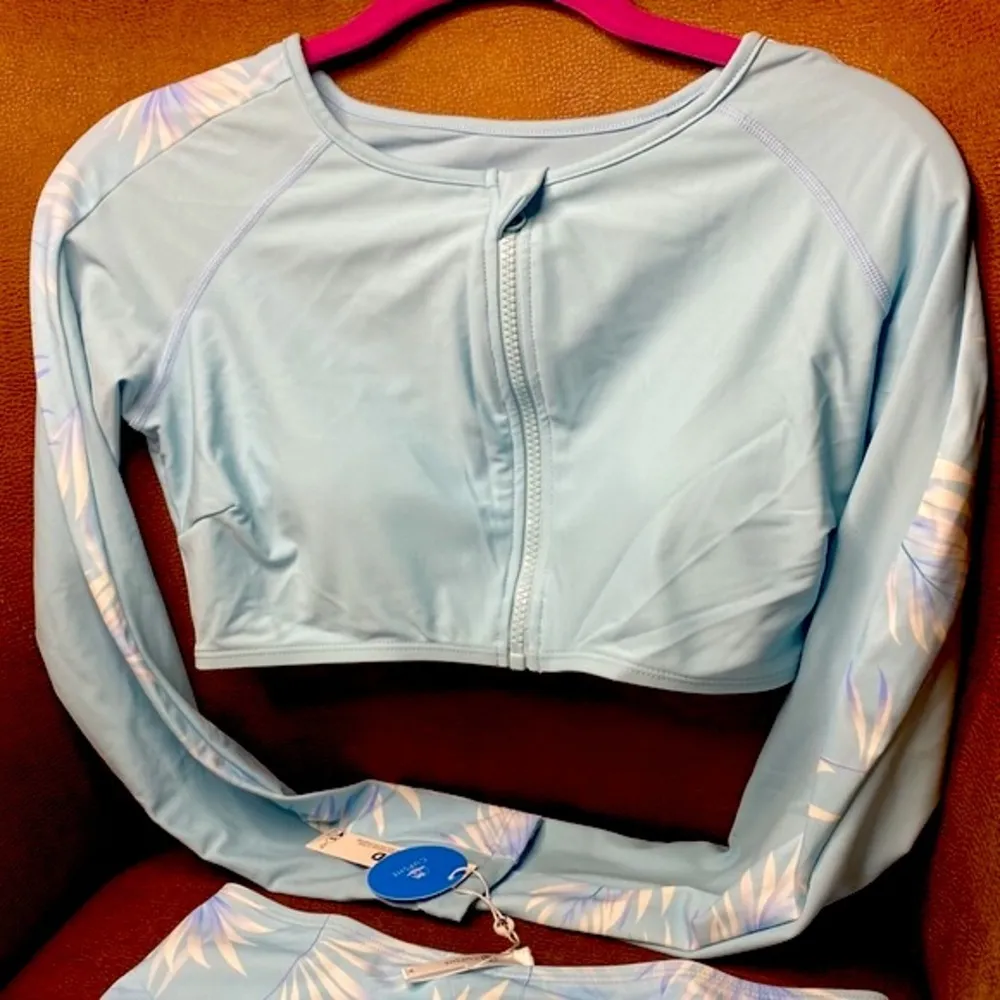 CUPSHE Long Sleeve Front Zipper Bikini Set, Tankini, Fixed Padded size M - Image 7