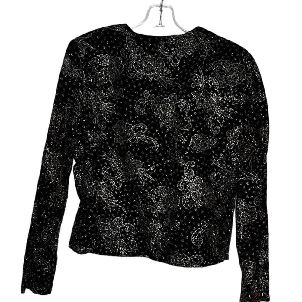 Vintage Norton McNaughton Sparkly Black Dressy Jacket - Image 4