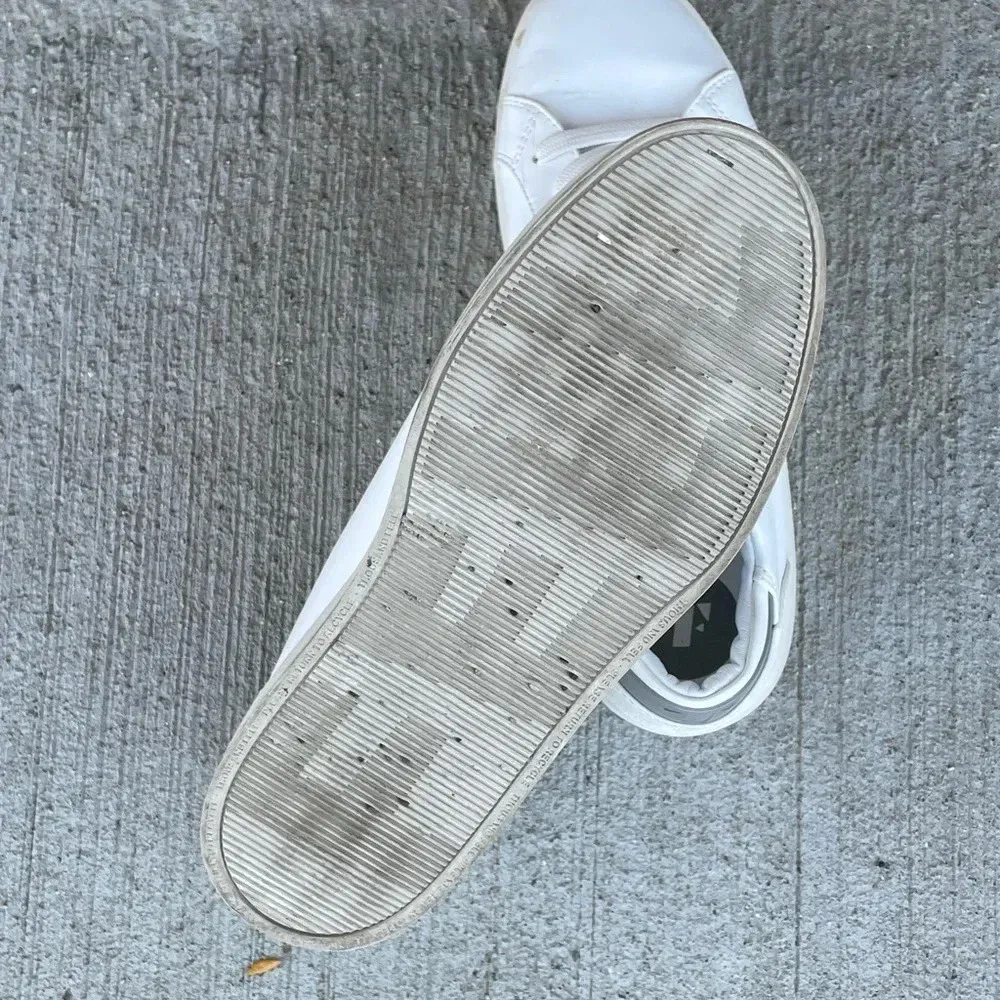 Thousands Fell White Leather Lace Up Sneakers Womens Size US 8 Gray - Image 8