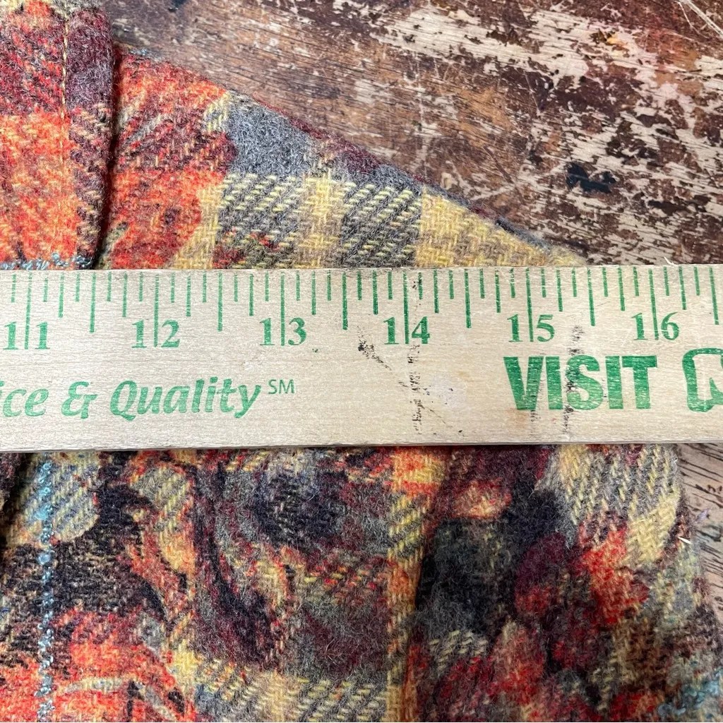 ST. JOHN SPORT by Marie Gray Orange Yellow Floral Plaid Autumn Wool‎ Jacket P Size XS - Image 10
