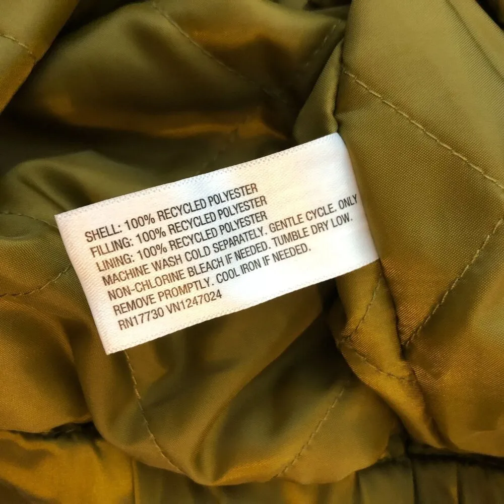 A New Day Womens Olive Green Water Resistant Bomber Jacket Size S - Image 6