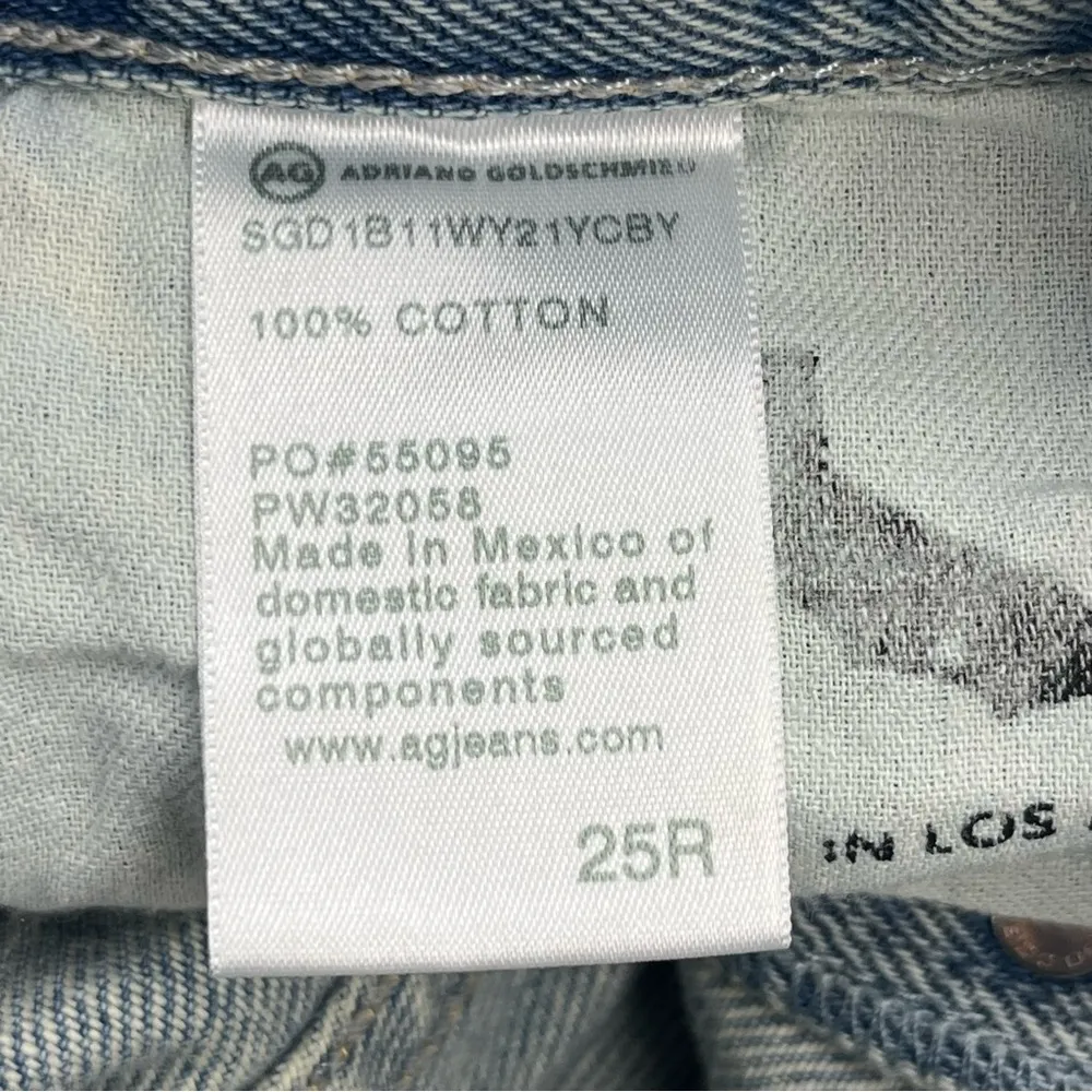 AG Adriano Goldschmied Alexxis Short High Rise Wedgie Women SZ 25 Blue Denim NEW - Image 8