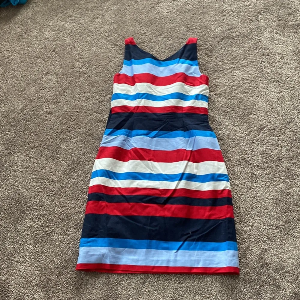 Tommy Hilfiger Multicolor Striped Sleeveless Dress SIZE 0 - Image 7