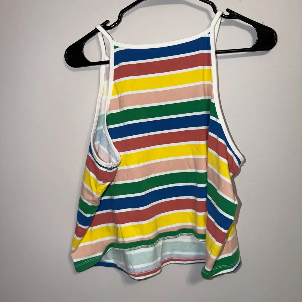 Torrid Foxy Crop Top Size 3X 22/24 Rainbow Striped Sleeveless Plus Size - Image 6