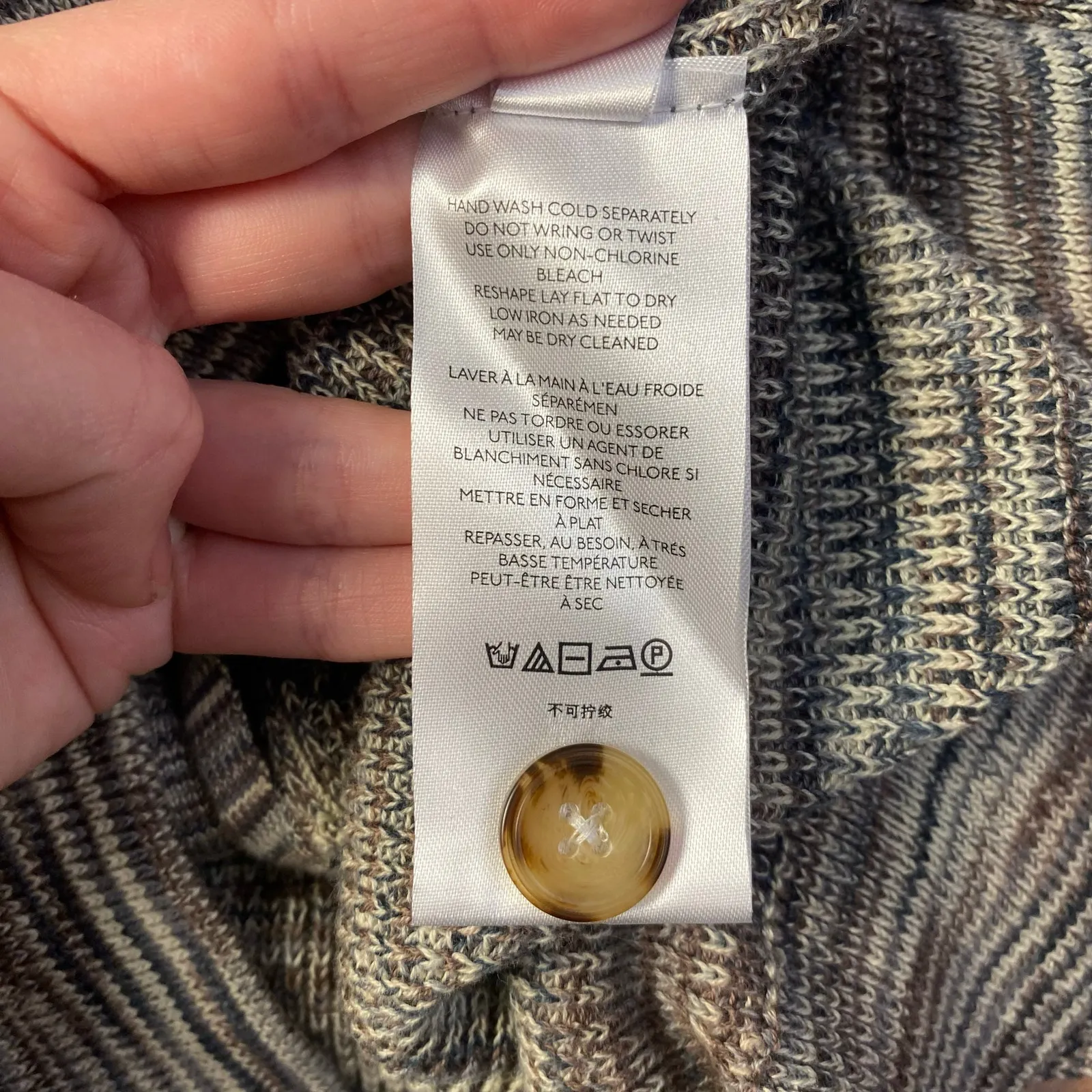 Free People NWOT Mercury Henley Sweater Top Size XS Boho Casual‎ Neutral - Image 7