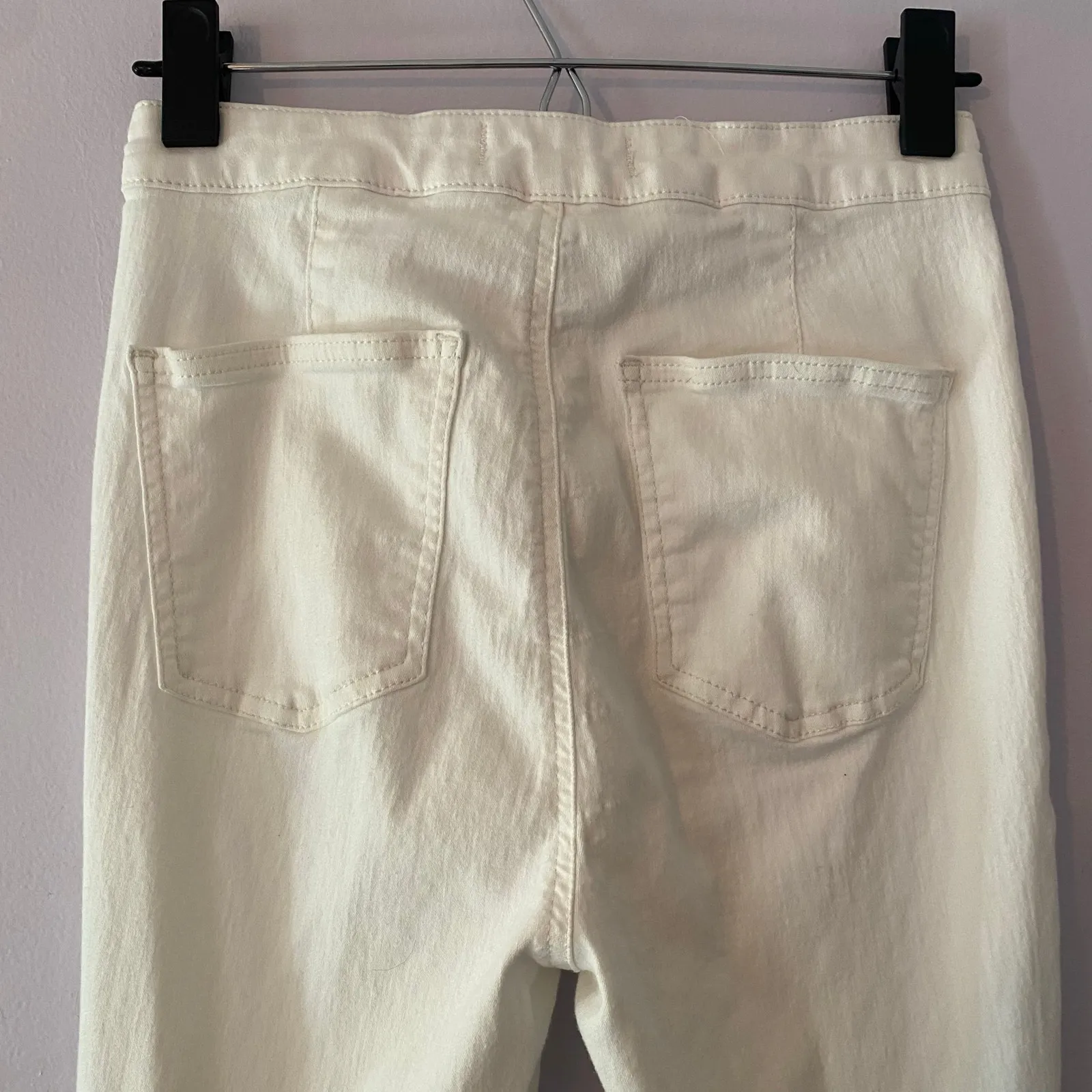 We The Free Just Float On White Super Flare Jeans Boho Indie Fray Women size 28 - Image 8