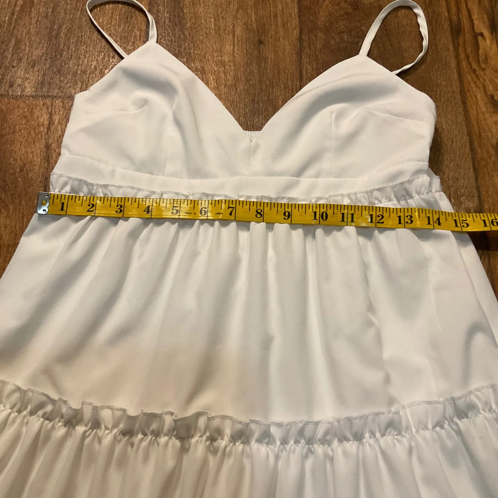 SHEIN Dress White Size Small‎ Tiered Flowy Lined - Image 4