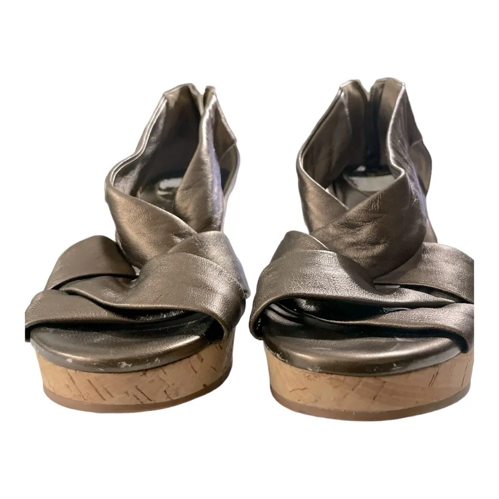 COLE HAAN Size 10.5 Bronze Delfina Espadrille Wedges
Sandals Shoes w/ N. Air - Image 3