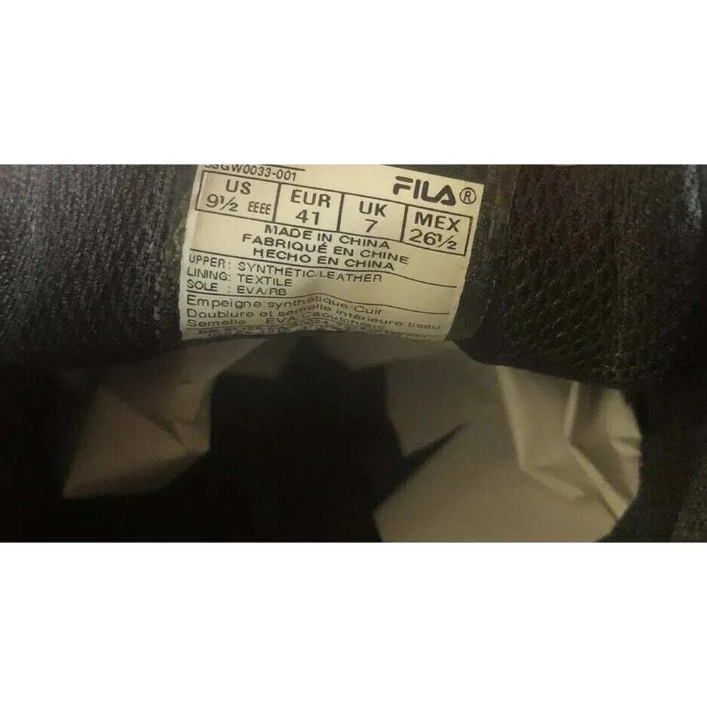 Womens FILA V3 Black Dynamic Landing System Running Shoes Sneakers 9.5 EEEE XW - Image 11