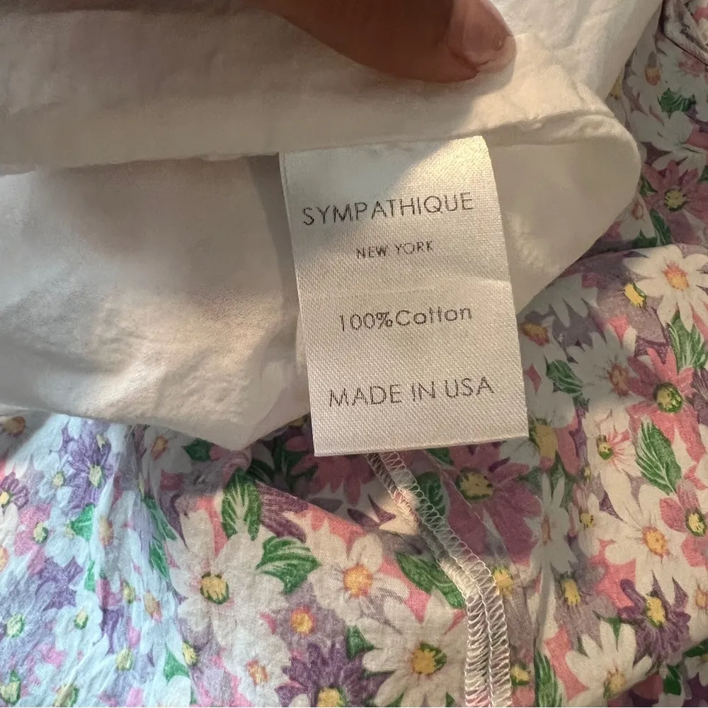 Sympathique Cotton Floral Sleeveless Crisscross Open Back Fit & Flare Sundress L Pink Size L - Image 13