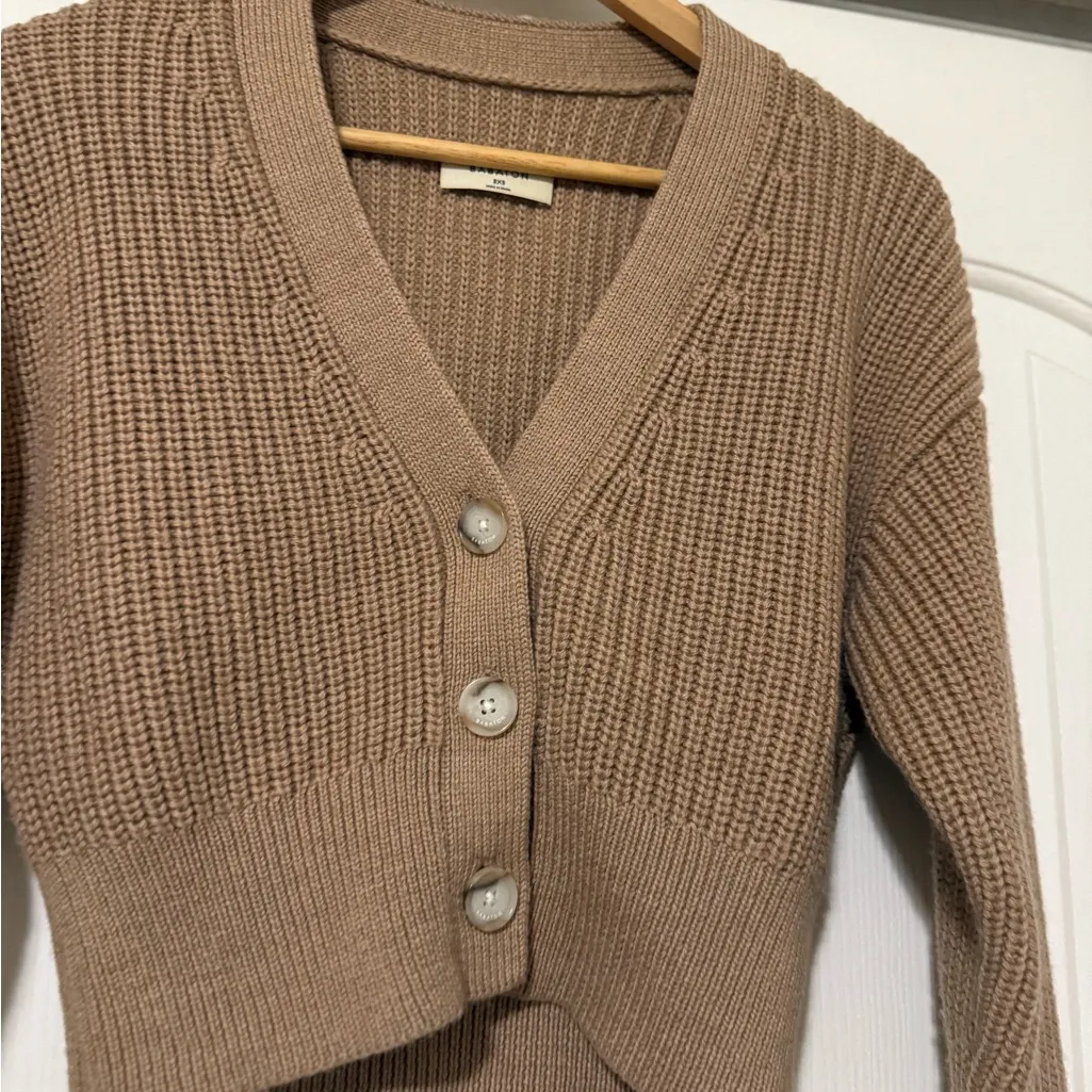 Babaton Taupe Cardigan Sweater - Image 7