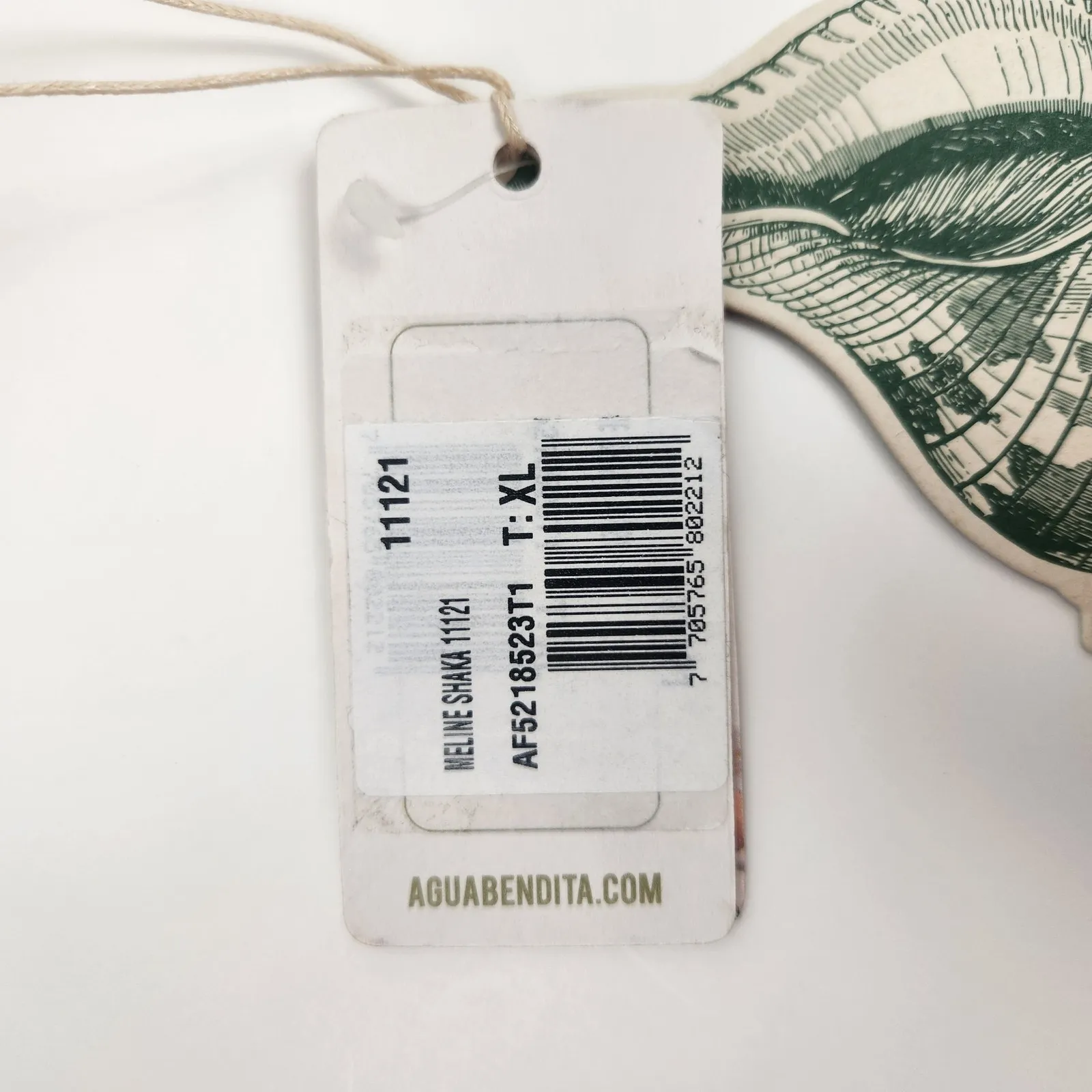 Agua Bendita Meline Shaka Bikini Bottom in Surf Print Size XL NWT Ruched - Image 7