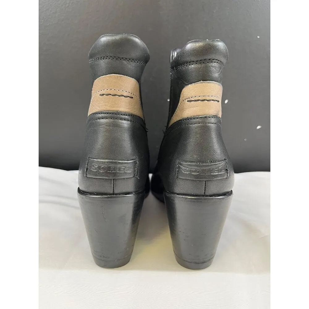 Sorel Womens Black Leather Chelsea Boots Size 8 SKU 6707 - Image 4