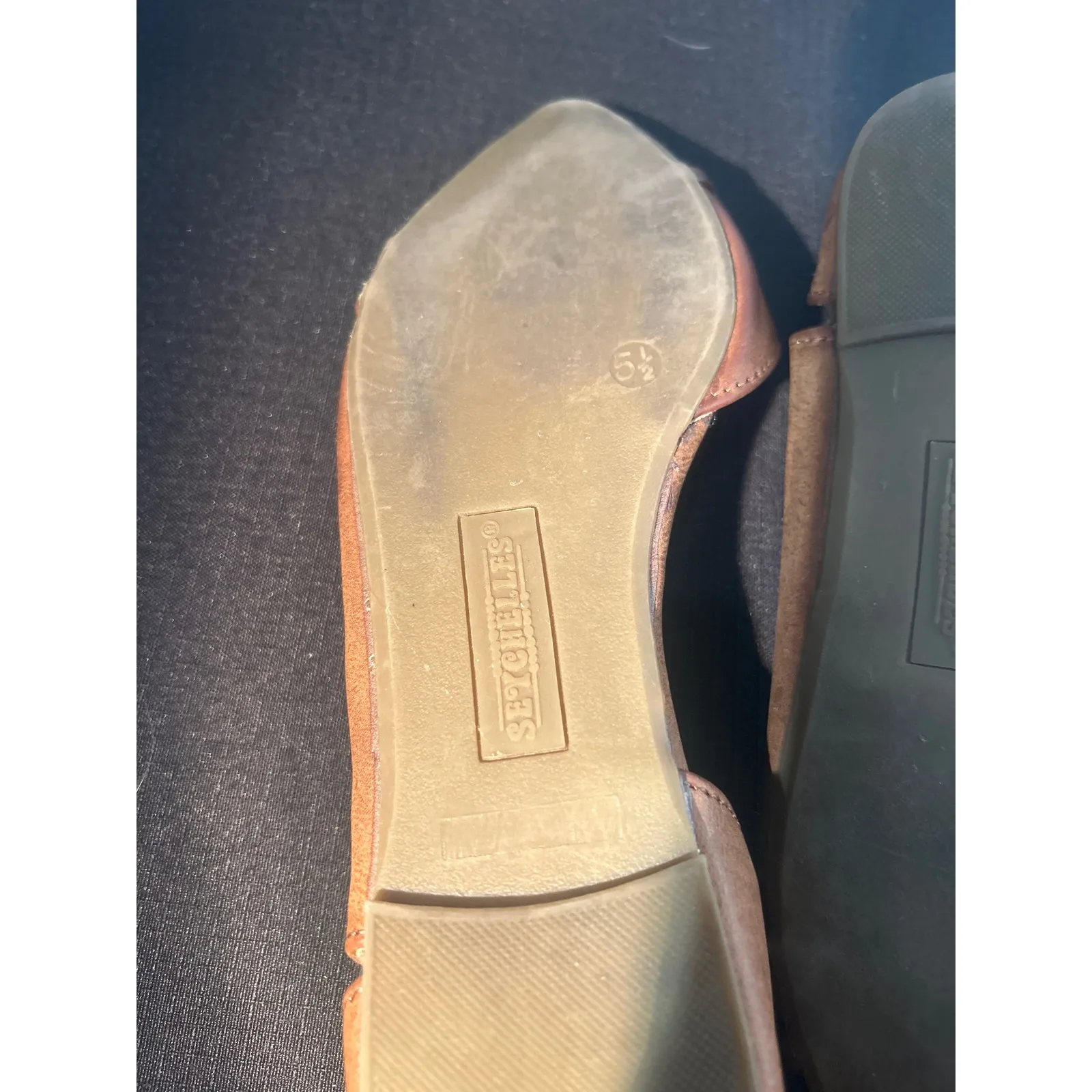 Seychelles Flats Shoes Womens 5.5‎ Brown Faux Leather Pointed Toe Studded - Image 4