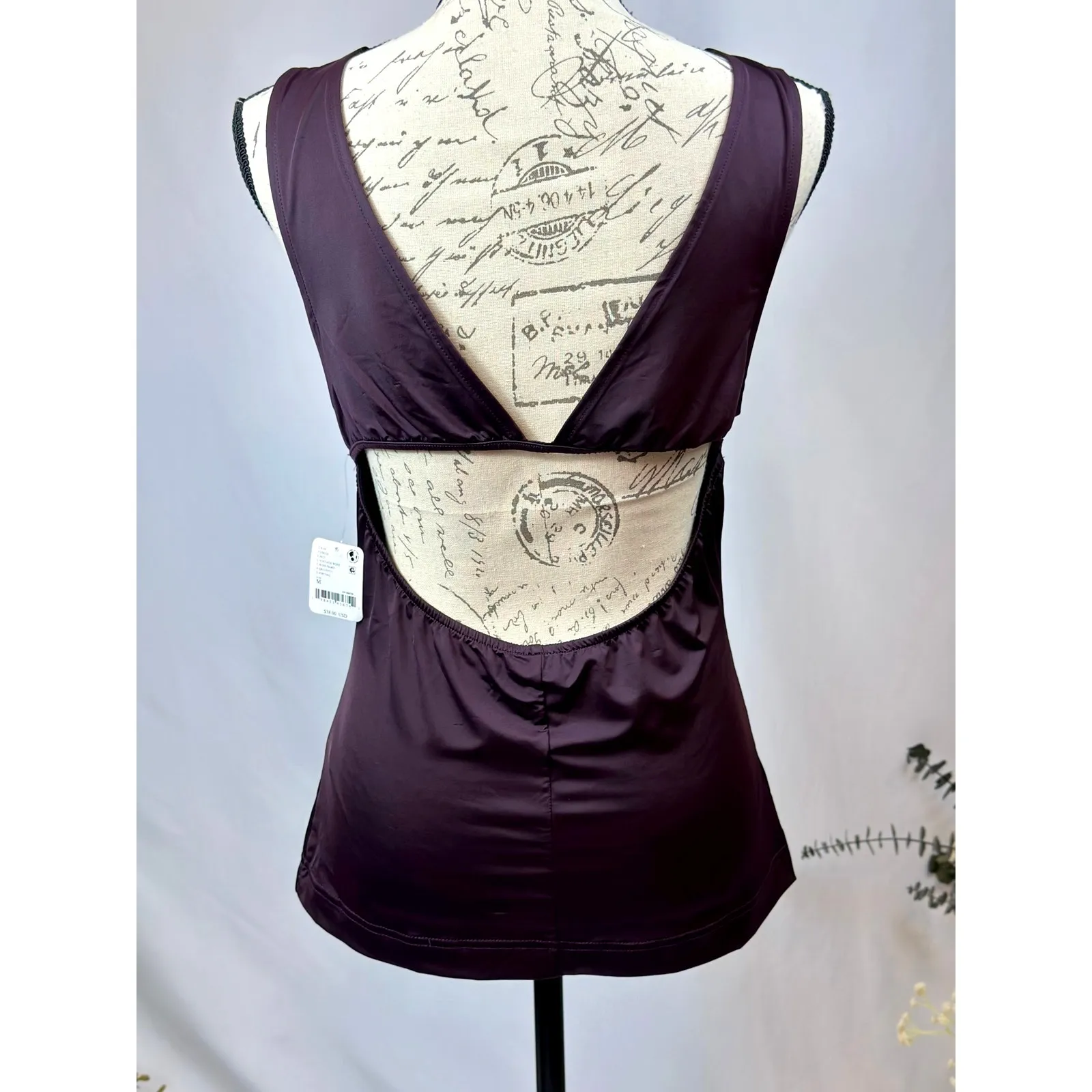 Free People Take You There Open Back Cami Wine M - Image 8