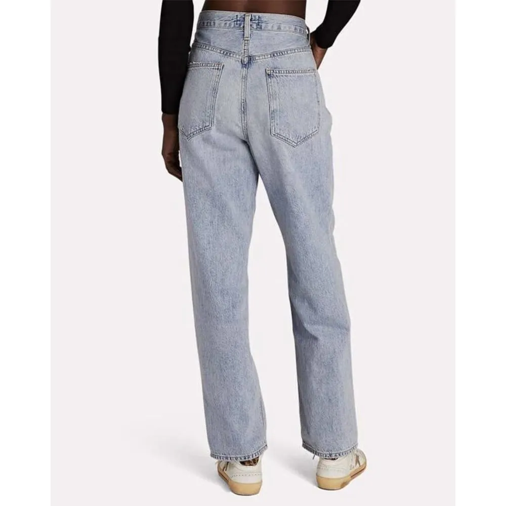 Agolde Criss Cross Upsized Jeans Suburbia Blue Denim Jeans Size 32 - Image 2
