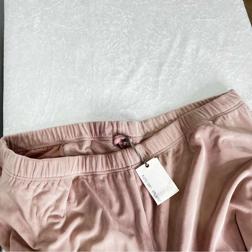 Barefoot Dreams Luxechic Wide Leg Pant Plus Size 3X Faded Rose Pink Velvet Comfy - Image 11