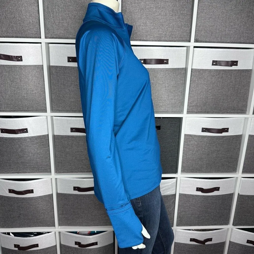 Athleta Women’s 1/4 Zip Top In Medium Ocean Blue Long Sleeve Running Athleisure - Image 12