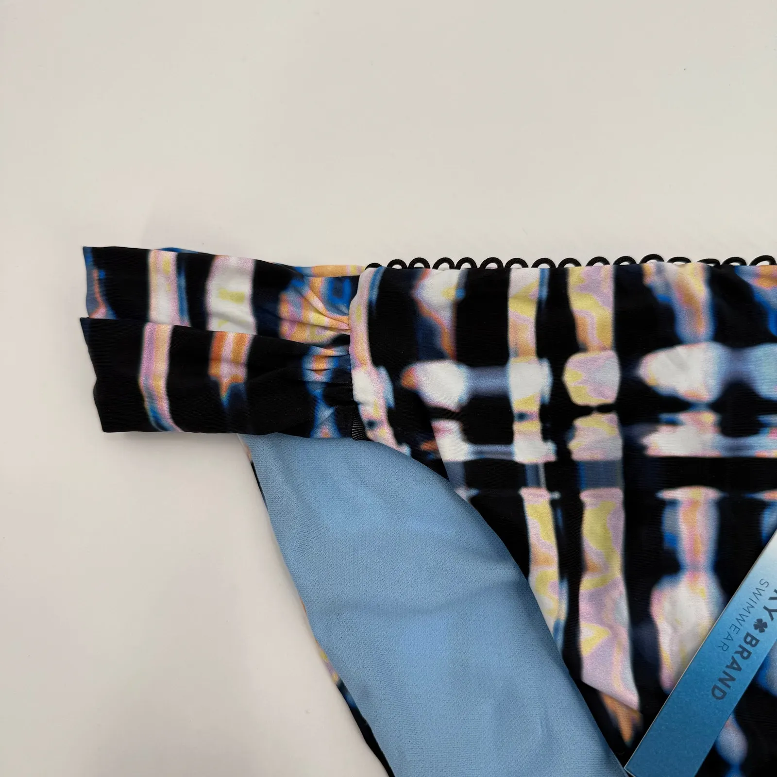 LUCKY BRAND Bikini Bottoms Size Medium NWT Canyon Shirred Hipster Swim Tie Dye - Image 7