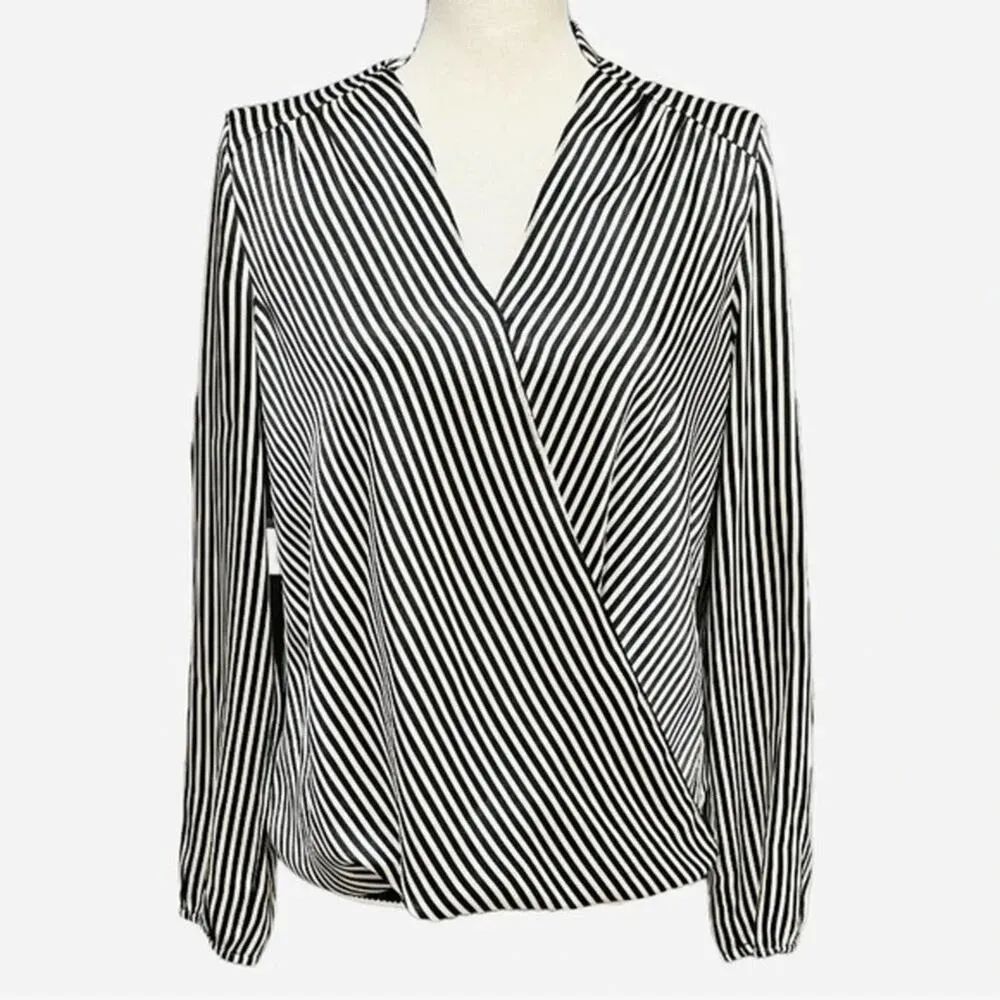 DREW Wrap‎ Striped Blouse Size S - Image 2