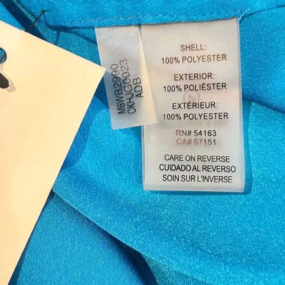 Calvin Klein Dress Womens S Blue Long Sleeve Button Down Long‎ Dress NEW - Image 8