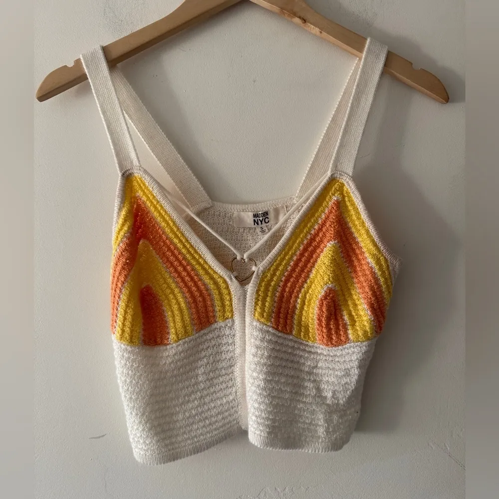 Madden NYC Y2K Boho Crochet String Cropped Tank Top - Image 2