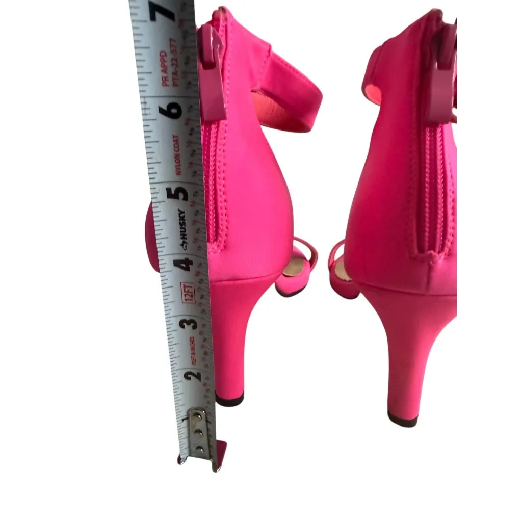 TORRID Pink Ankle Strap Sandals Heels Size 8 Wide - Image 7