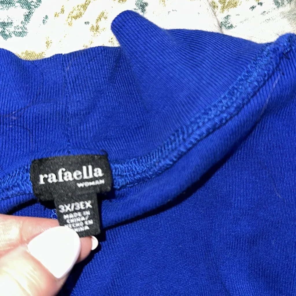 Rafaella Royal Blue Knit Cardigan size 3X with pockets - Image 4