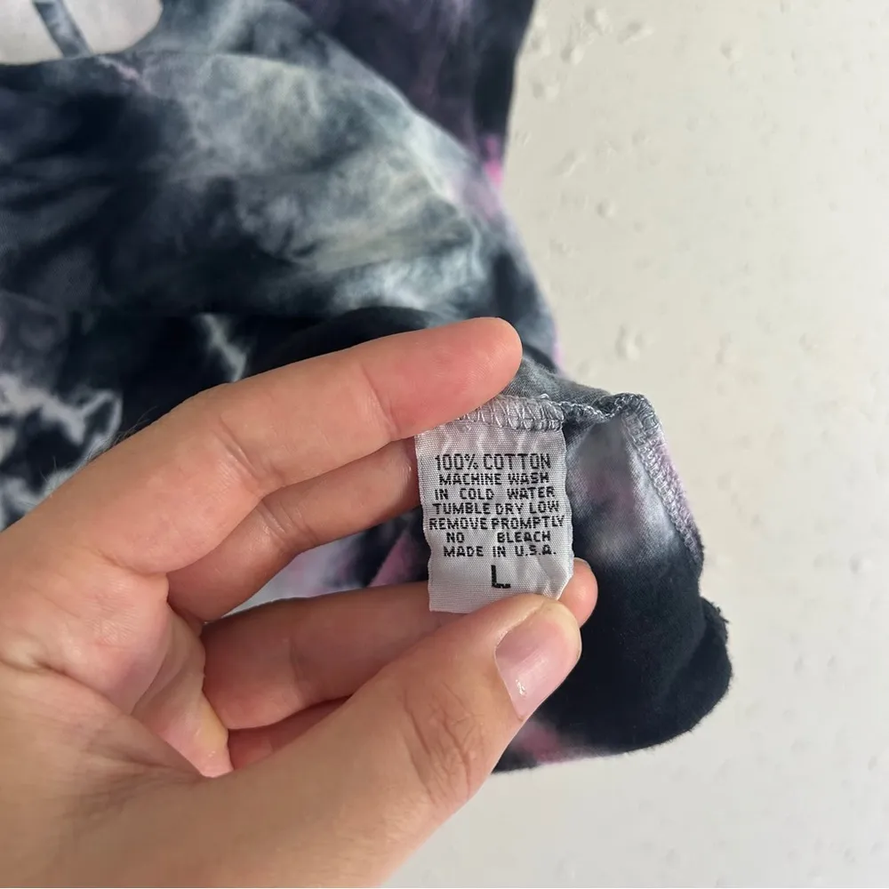 Urban Outfitters Black Pink Tie-Dye Tank Top And Party Casual College Large - Image 3