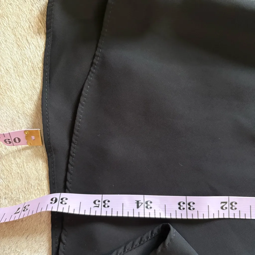 AMANDA UPRICHARD Black‎ Kimmie Dress Mini Smock Waist High Neck Size Large - Image 12