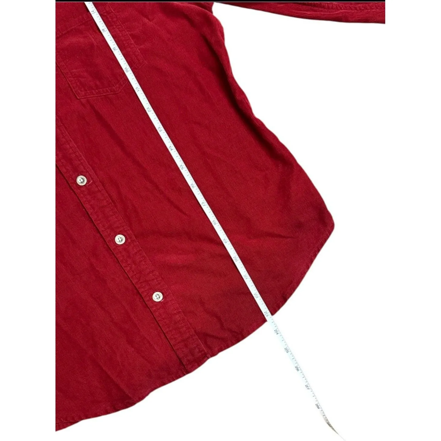 Vintage Tommy Hilfiger Women’s Dark Red Corduroy Button-Down Shirt Size‎ 10 Y2K - Image 7