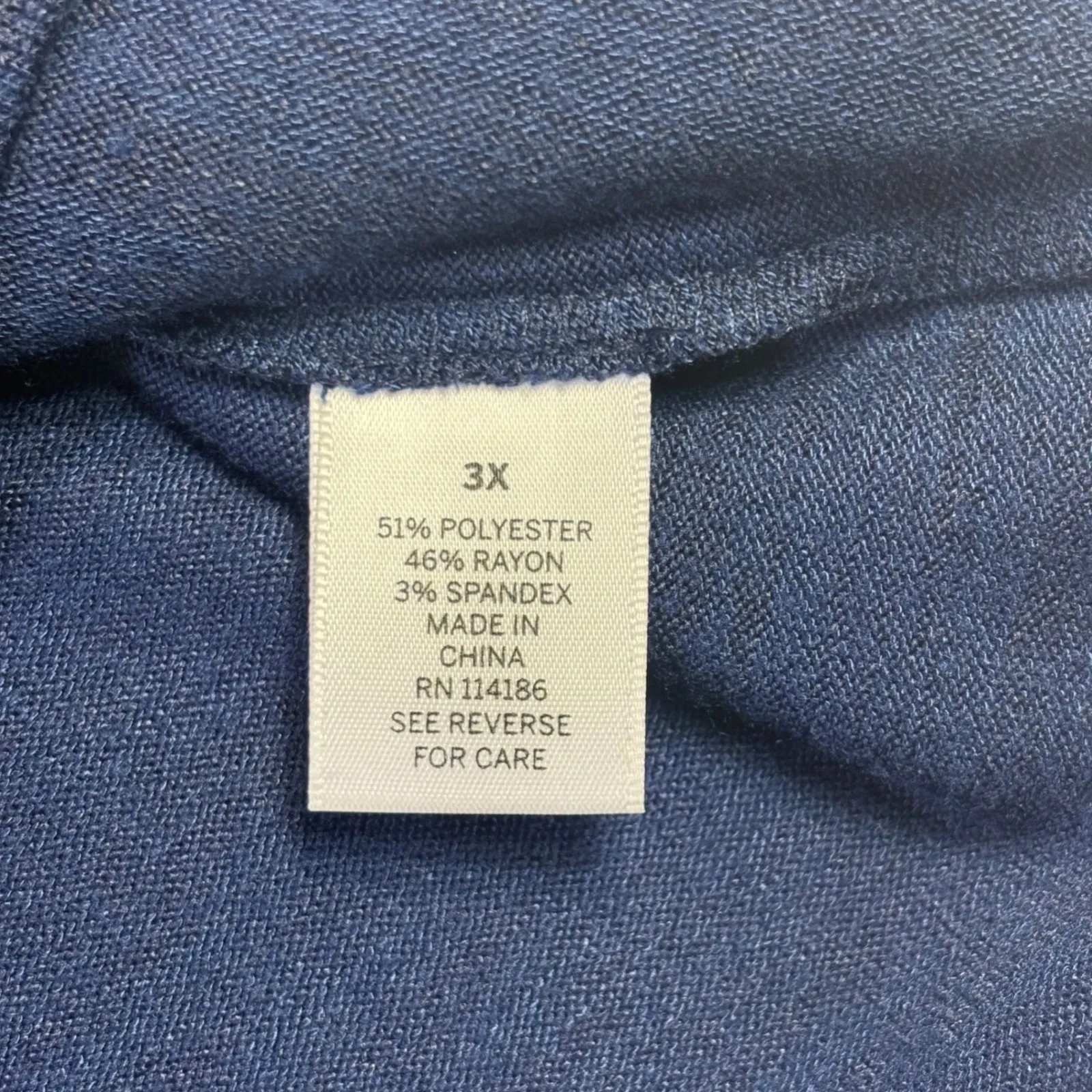 Dressbarn Womens Blue Short Sleeve Button Shoulder Top 3X - Image 5