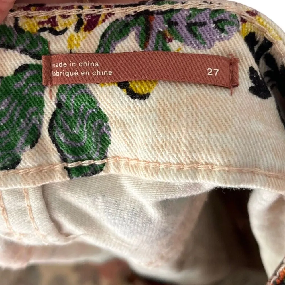 Anthropologie Pilcro Slim Floral Jeans High Rise Ankle Cigarette Womens Size 27 - Image 10