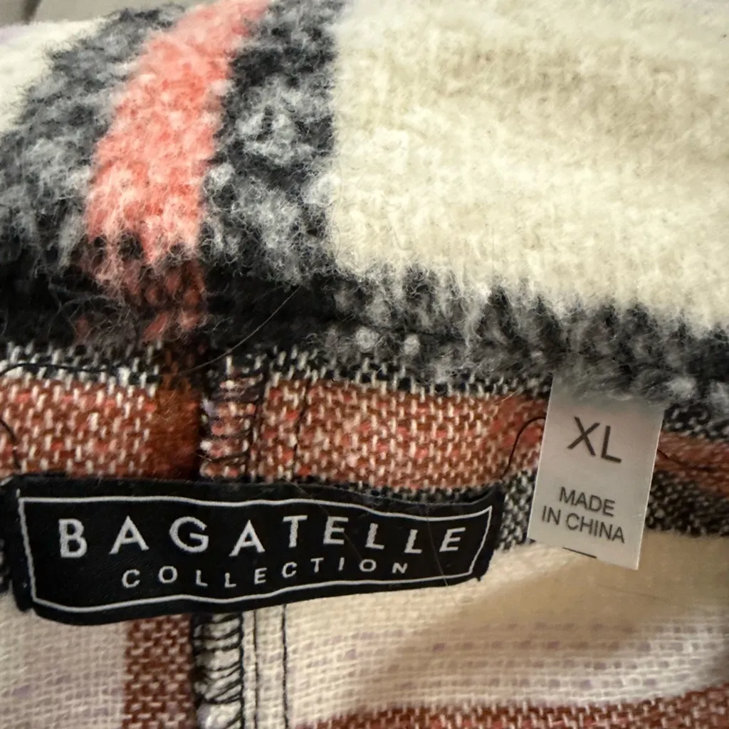 Bagatelle Pink and Black Plaid Teddy Jacket - Image 6