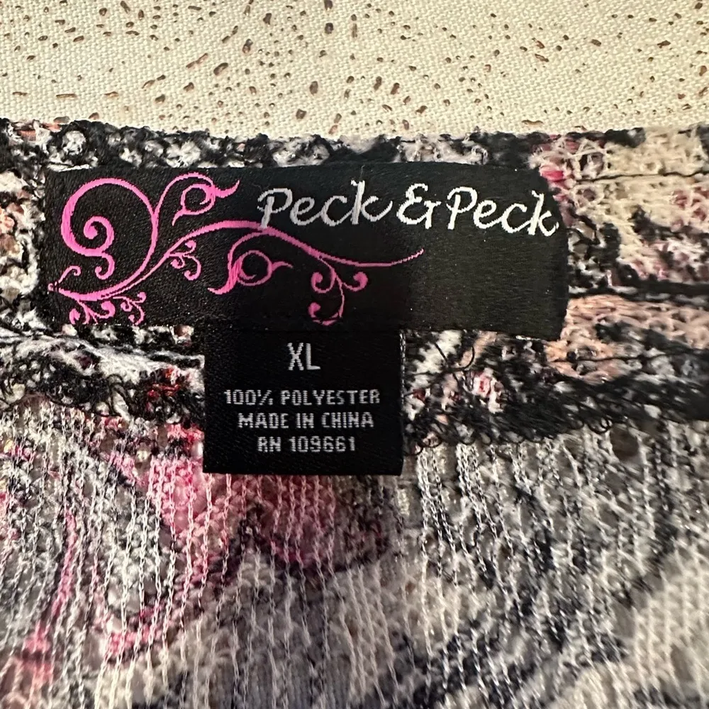 Peck and Peck Paisley Lightweight Zip Up Jacket XL - Image 12