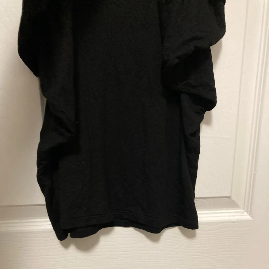 Bebe Black Pleated Batwing Sleeve Blouse Top - Image 11