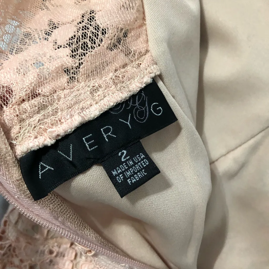 Avery G Blush Floral Lace Mermaid Formal Dress Size 2 Pink - Image 15