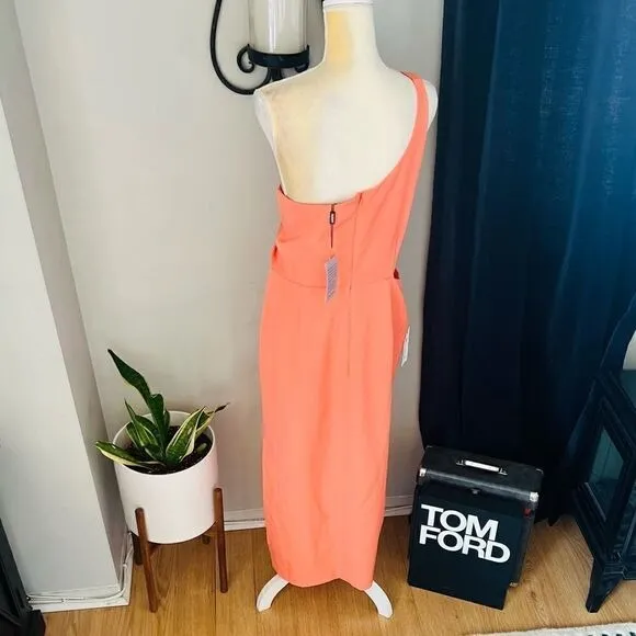 BARDOT JENNA ONE SHOULDER CUTOUT DRESS, Size 12 (XXL)‎  ORANGE FIZ, NWT - Image 11