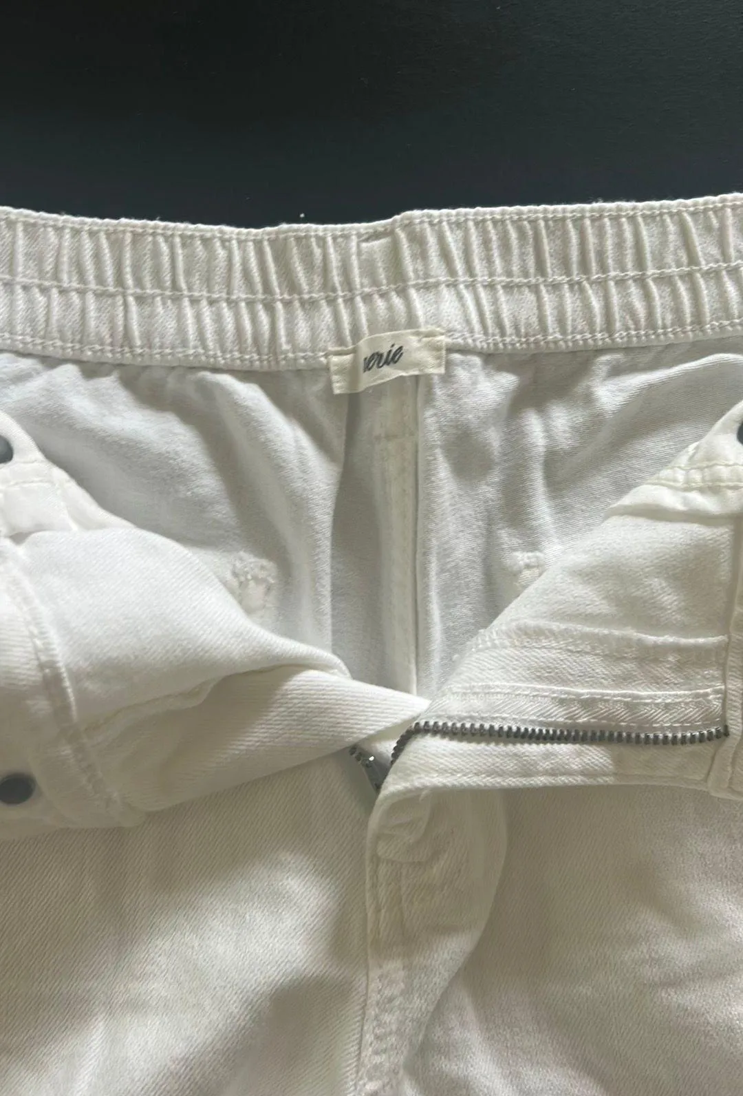 White Denim Shorts - Image 2