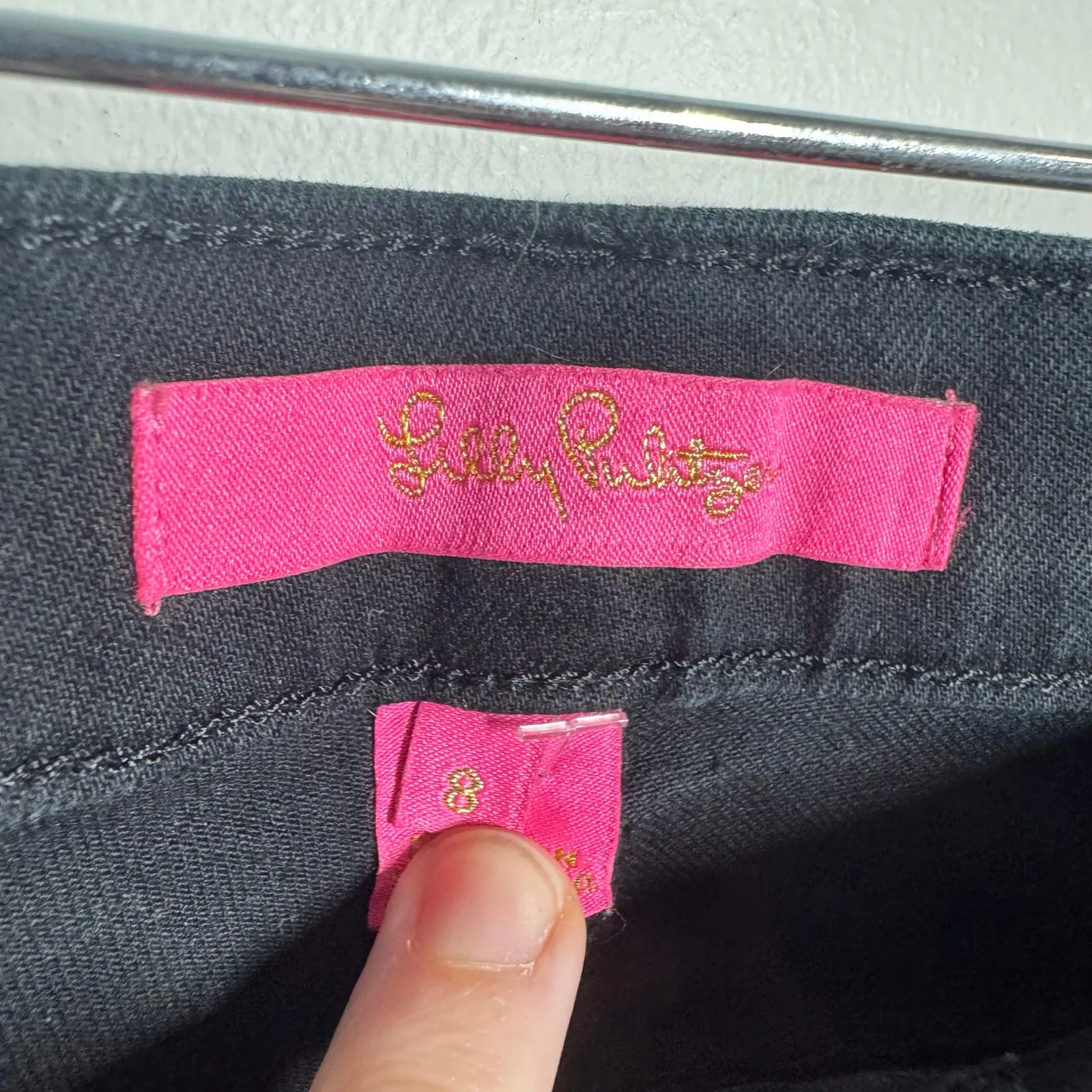 Lilly Pulitzer South Ocean High Waist Skinny Jeans Women Black 8 Stretch Minimal - Image 11