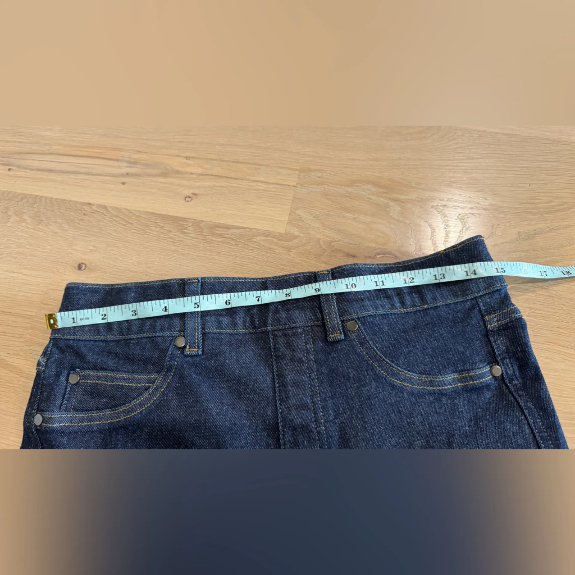 Spanx shape Original EveryWear Kick Flare Jeans raw indigo size medium - Image 11