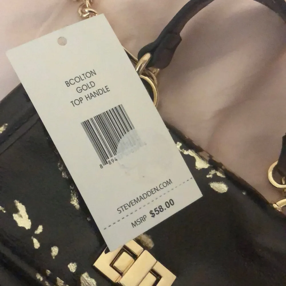 Steve Madden BColton gold top handle purse - Image 5