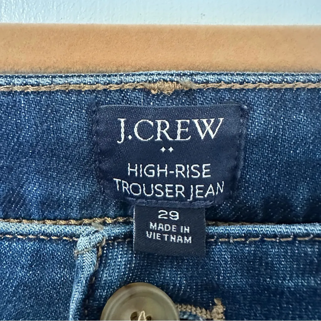 J. Crew High Rise Trouser Jean Women’s 29 CB383 Blue - Image 5