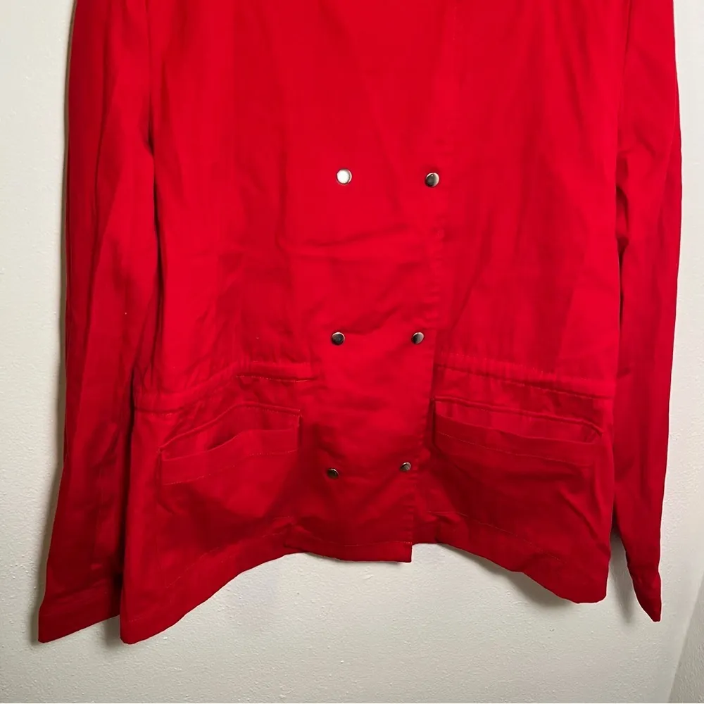 Market & Spruce Double Breasted Jacket Red - Image 4